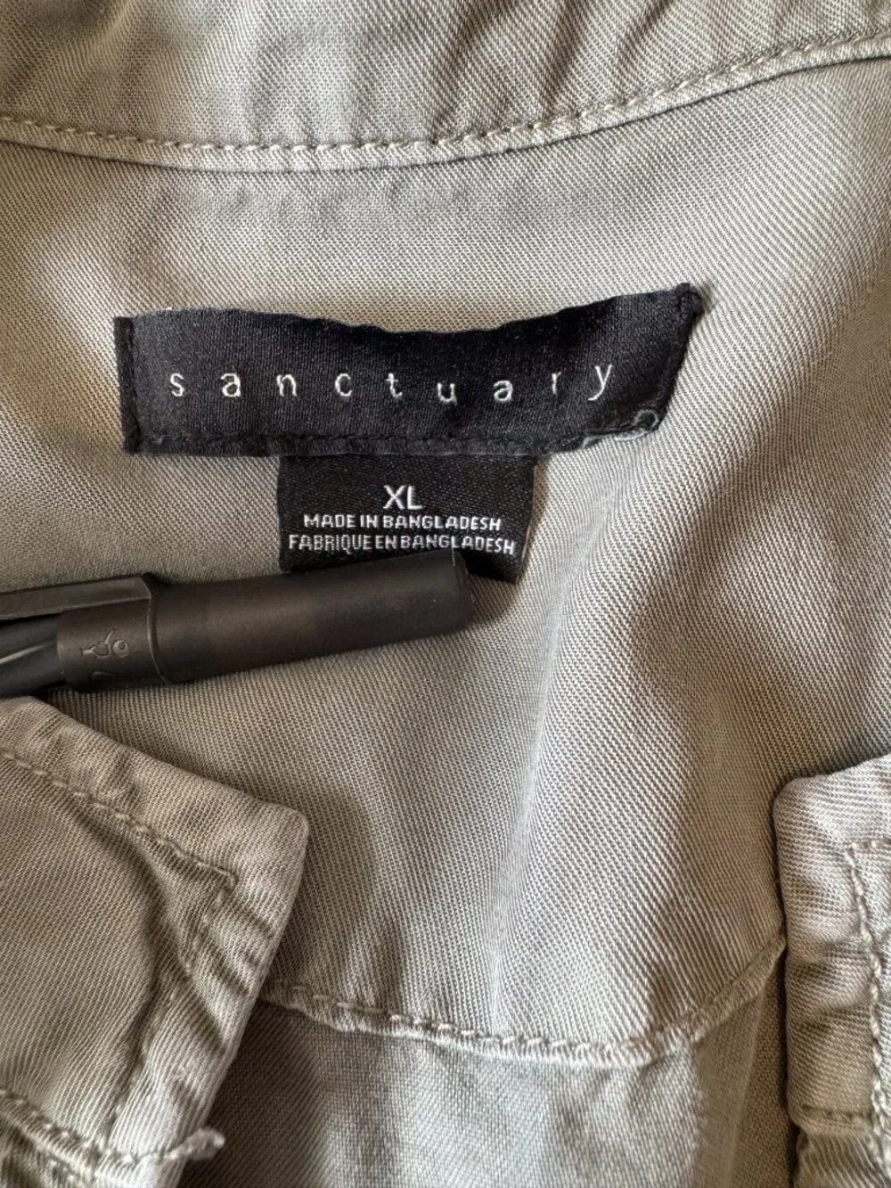 Women’s Sancutary Utility Lightweight Button-Up Shacket Jacket Green XL - Picture 2 of 8